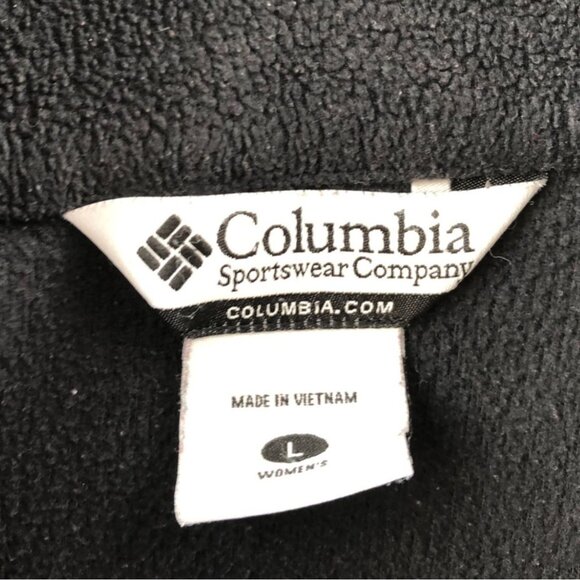 Columbia Womens Vest Jacket Large Black Fleece Full Zip Stand Collar Outdoors - Picture 3 of 13